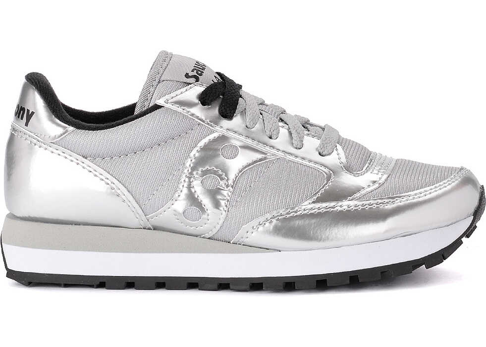Saucony Jazz Silver Metalleather And Fabric Sneaker Silver