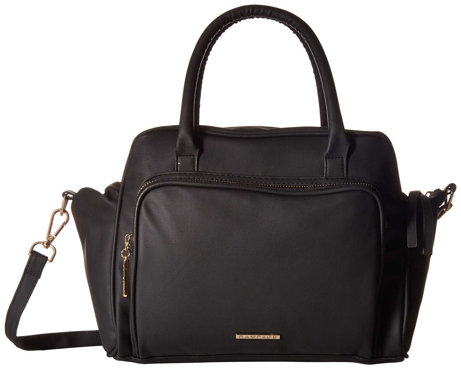 Geanta femei Rampage Triangle Ring Satchel Black