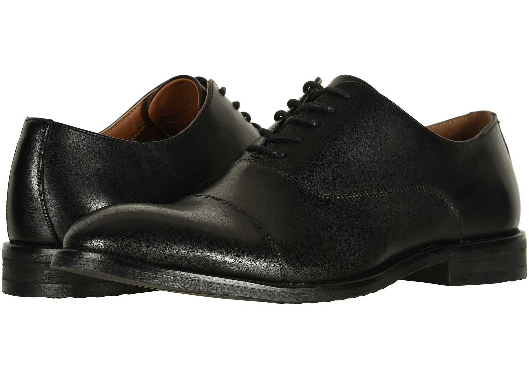 Frye Scott Cap Toe Black Leather