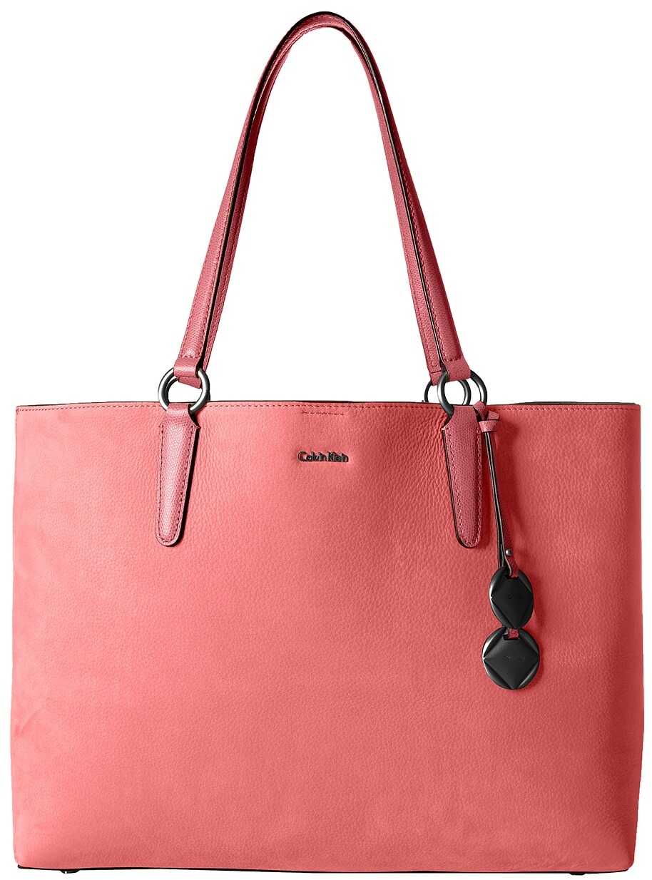 Calvin Klein Reese Suede Tote Dahlia