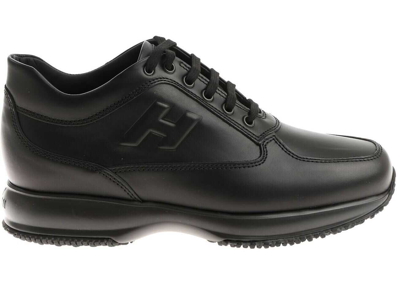 Hogan Interactive Sneakers In Black Black