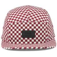 Sepci Davis 5 Panel Checkerboard Hat In Red And White Barbati