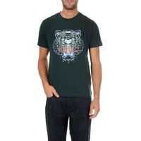 Tricouri Green T-Shirt With Tiger Logo Print Barbati