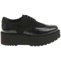 Pantofi fara toc Black Derby Brogue H355 Shoes Femei