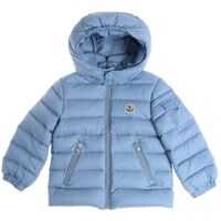 Geci de Puf Light Blue Jules Down Jacket With Hood Baieti