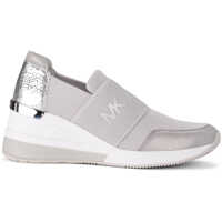 Tenisi & Adidasi Sneaker Michael Kors Felix In Tessuto E Pelle Grigia E Argento Femei