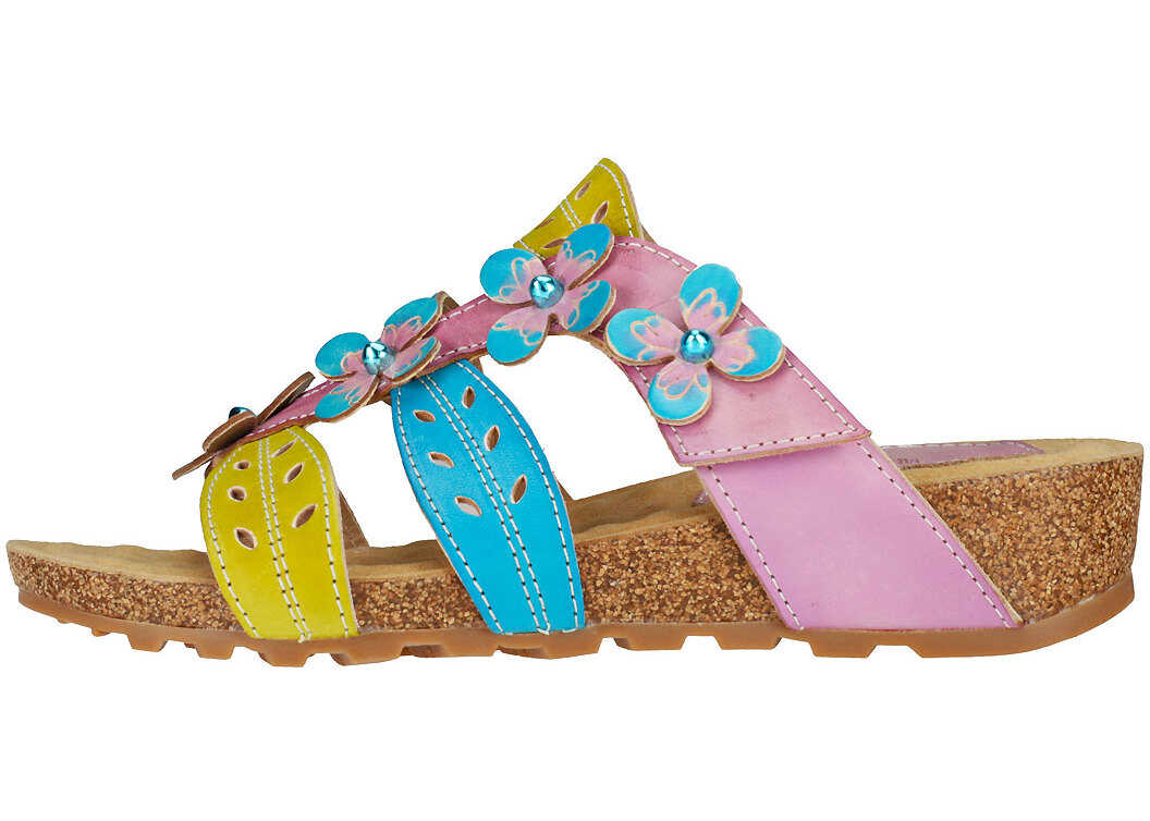 Laura Vita Bourges 80 Lilas Sandals In Pink Multicolour Pink