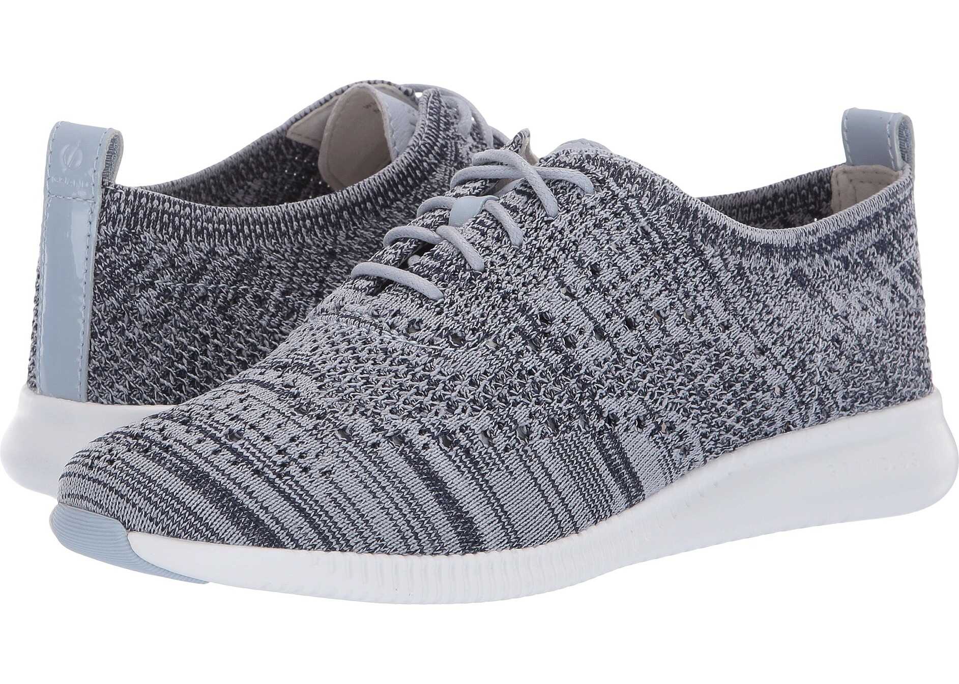 Cole Haan 2.Zerogrand Stitchlite Oxford Zen Blue/Maritime Blue Knit/Zen Blue Patent/Optic White