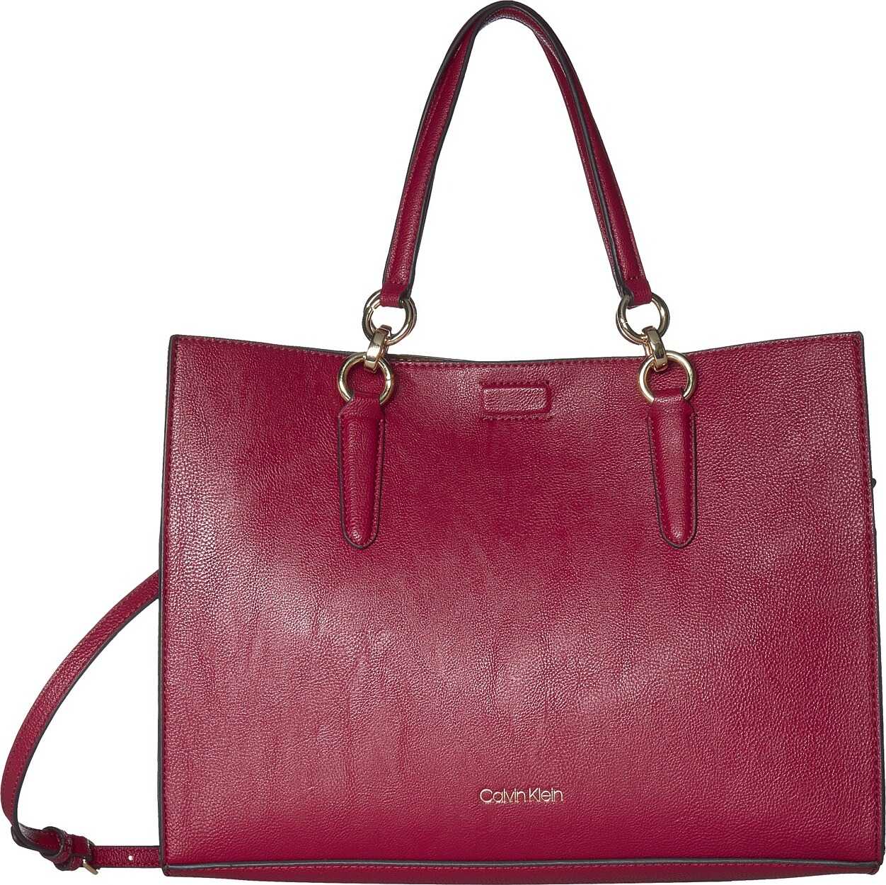 Calvin Klein Reversible East/West Novelty Box Tote Country Red/Luggage