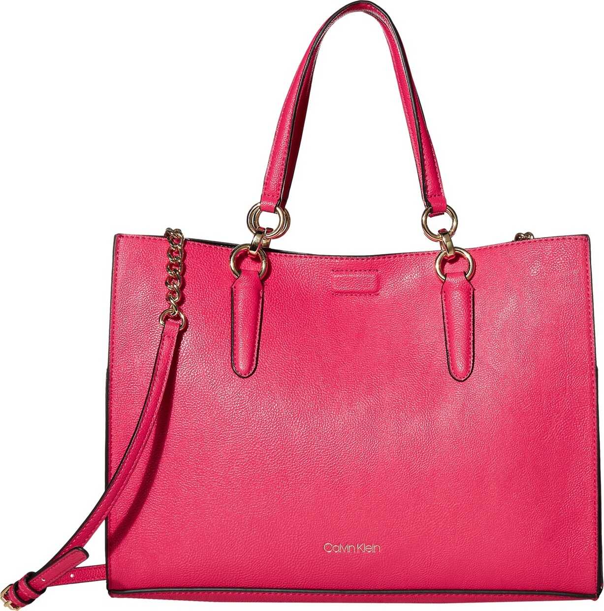 Calvin Klein Reversible East/West Novelty Box Tote Punch/Black