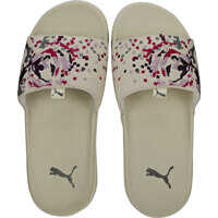 Slapi Platform Digital Embroidery Slide In Off White Multicolour Femei