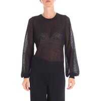 Pulovere Floral Effect Nude Shirt Femei
