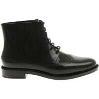Ghete Brogue High Black Shoes Barbati