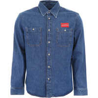 Camasi Denim Shirt With Logo Barbati