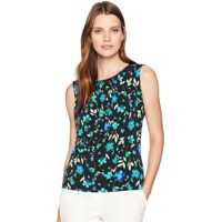 Bluze Printed Pleat Neck Cami Femei