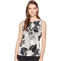Bluze Printed Pleat Neck Cami Femei