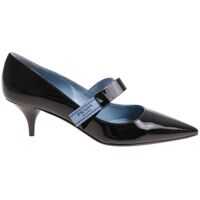 Pantofi cu toc Black Pointy Pumps With Bow Femei