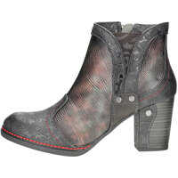 Botine Metallic Multicolor Heel Shoe Ankle Boots In Black Multicolour Femei