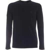 Tricouri Black Long-Sleeved T-Shirt With Logo Barbati
