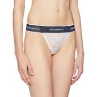 Chiloti Lace Thong with Branded Waistband Femei