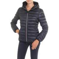 Jachete Black Padded Hooded Jacket Femei