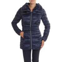 Jachete Blue Padded Jacket With Faux Fur Insert Femei