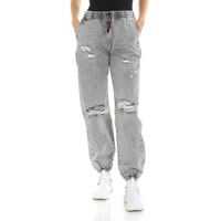 Blugi Grey Jeans With Elastic Edges Femei