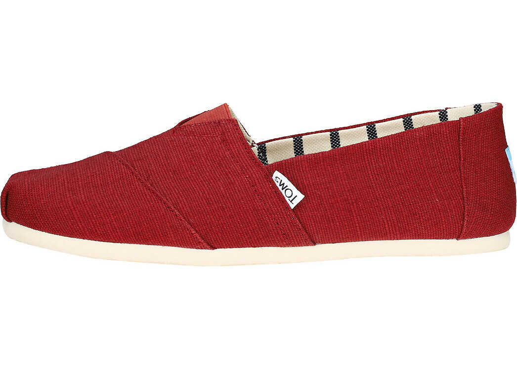 TOMS Classic Heritage Slip On In Cherry Red