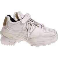 Sneakers Vintage Effect White Sneakers With Velcro Femei