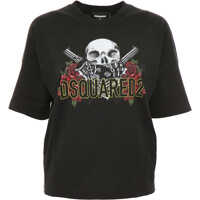 Tricouri Skull Print T-Shirt Femei