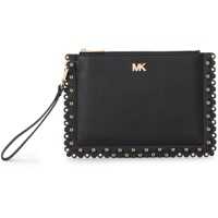 Genti Plic Black Tumbled Leather Pouch Femei