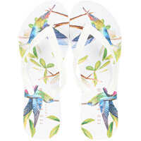 Slapi Beaulup Flip Flops In White Multicolour* Femei