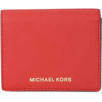 Portofele Red Saffiano Leather Card Holder Femei