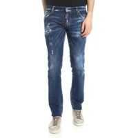 Blugi DSQUARED2 Blue Vintage Slim Jeans With Contrasting Embroidery