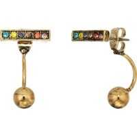 Cercei Casted Bar Pearl Post Earrings Femei