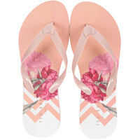 Slapi Beaulup Flip Flops In Pink Multicolour* Femei