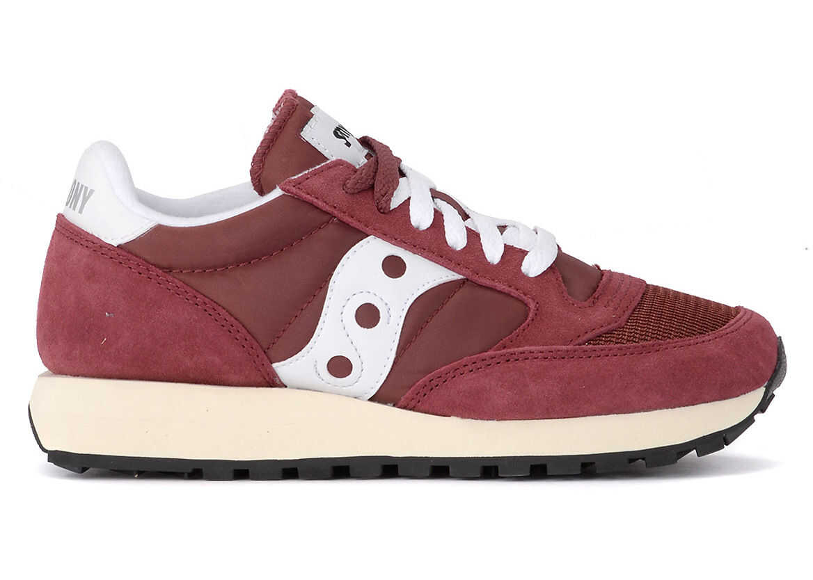 Saucony Jazz Vintage Red Suede And Fabric Sneaker Red