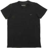 Tricouri Black T-Shirt With Rubberized Logo Baieti