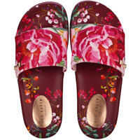 Slapi Qarla Slide In Red Floral* Femei