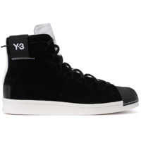 Tenisi & Adidasi Super High Black Suede And White Leather High Top Sneaker Barbati