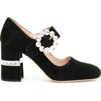 Pantofi cu Toc Mary Janes With Crystals Femei