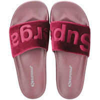 Slapi 1908 Velvet Slide In Burgundy* Femei