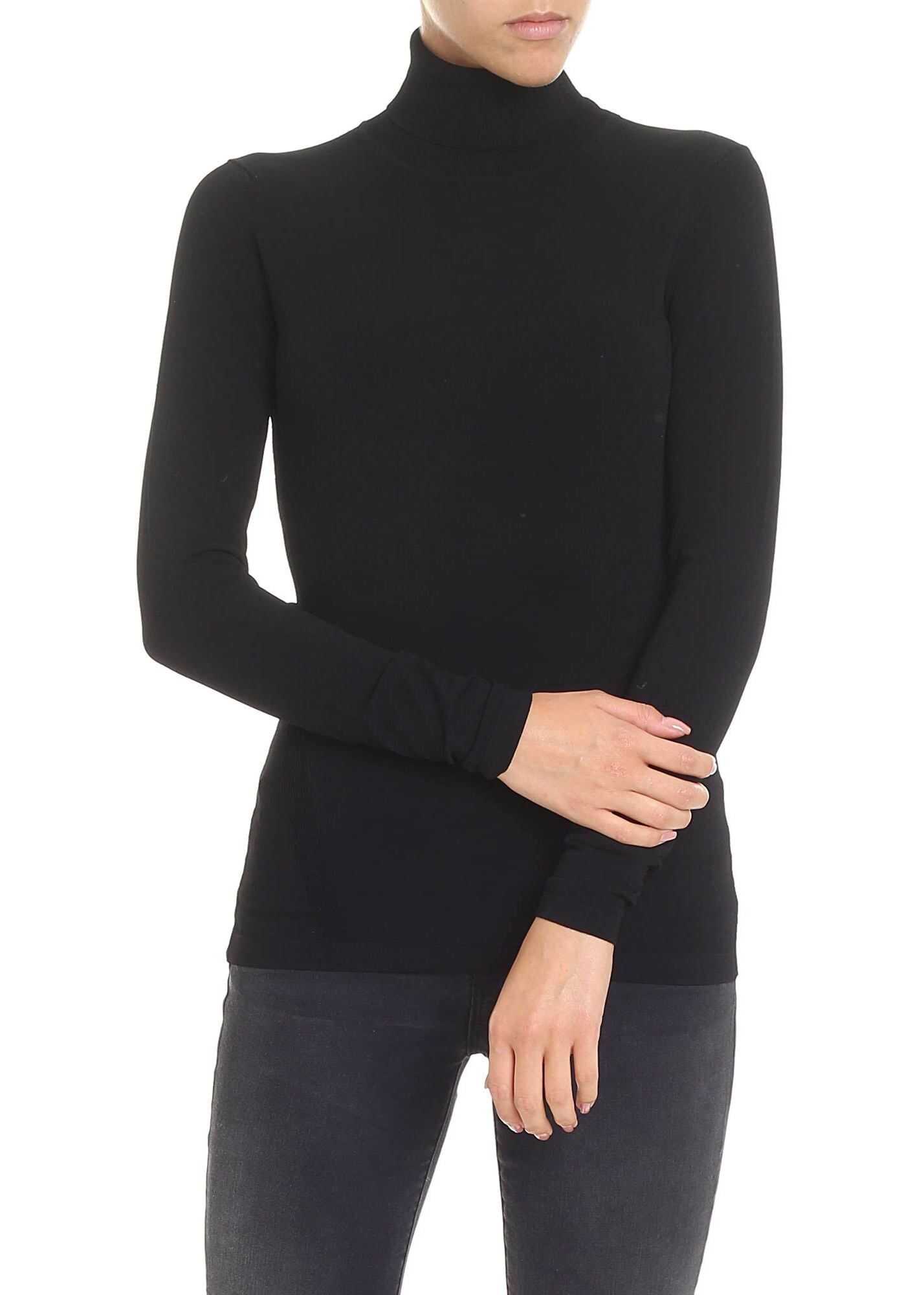Diane von Furstenberg Jelena Two Black Turtleneck Black