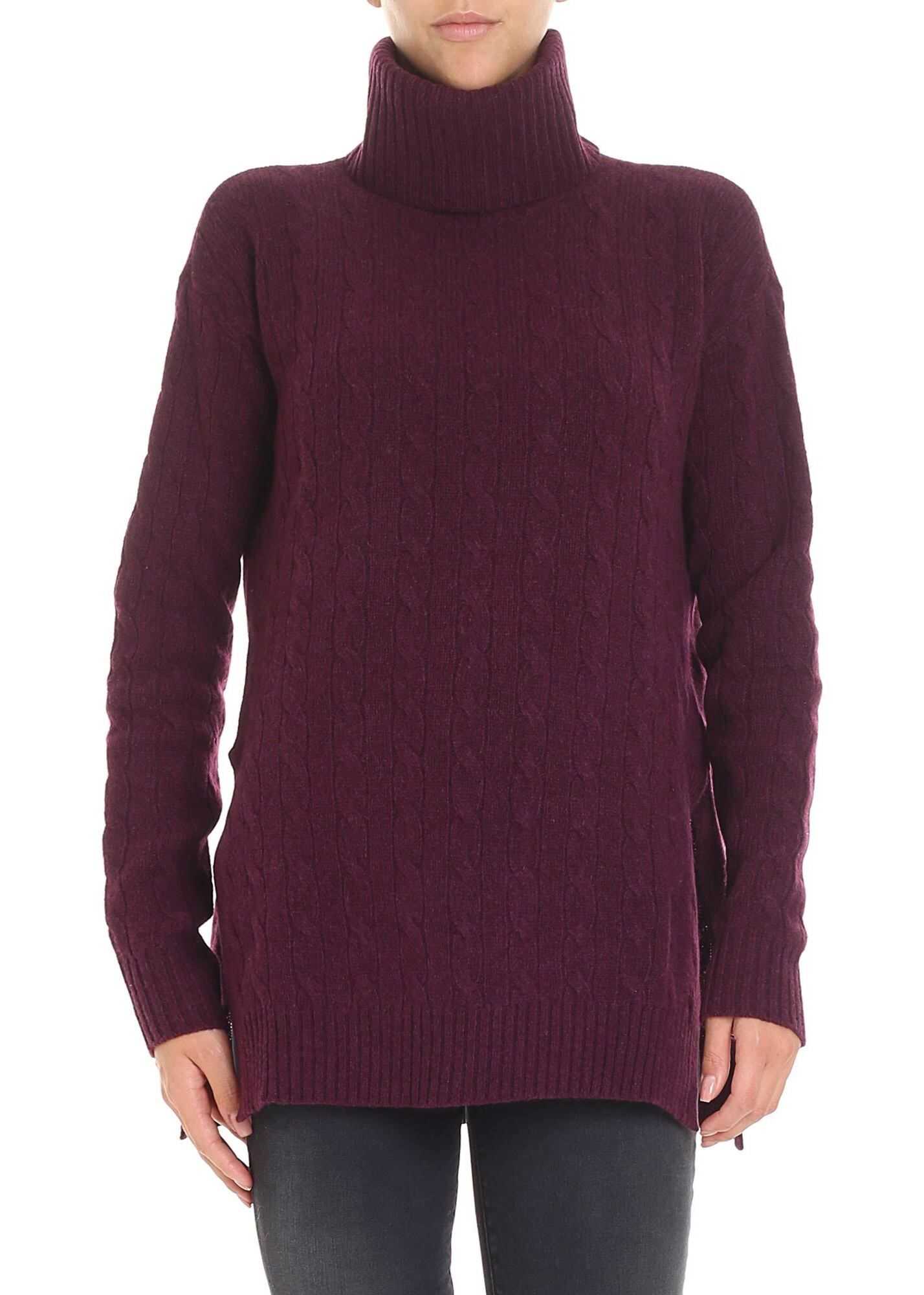 Ralph Lauren Purple Flared Turtleneck Purple