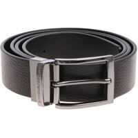 Curele Black Leather Belt With Logo Barbati