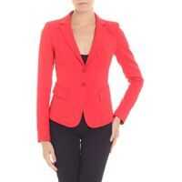 Jachete Red Jacket With Notch Lapels Femei
