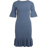 Rochii Michael Kors Blue Stockinette Dress With Rouches