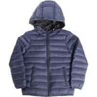 Geci de iarna Reversible Blue Down Jacket With Logo Baieti