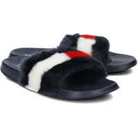 Slapi Jeans Funny Fur Pool Slide Femei