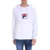 Bluze Trening & Hanorace White Sweatshirt With Logo Patch Barbati